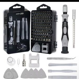 Precision Electronics Repair Tool Kit - Black and Gray